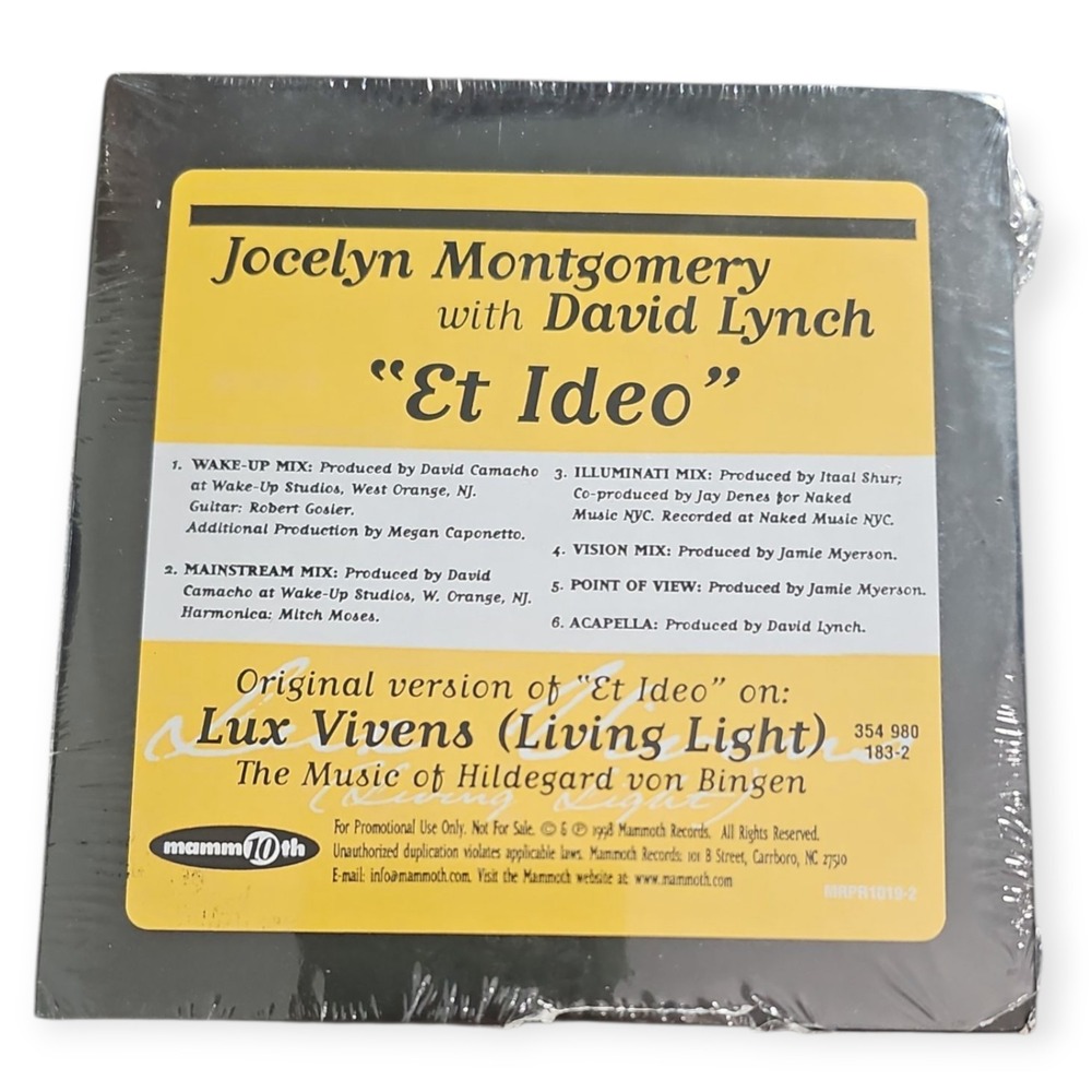 Jocelyn Montgomery with David Lynch – "Et‎ Ideo" [1998 Promotional CD Single]